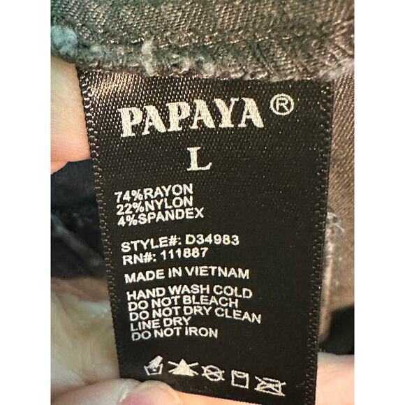 Papaya gray low rise straight leg Y2K pants size Large - Picture 4 of 5